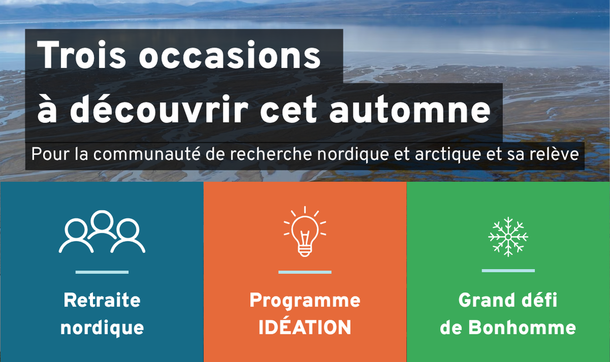 Trois occasions à saisir cet automne pour la communauté de recherche nordique et arctique et sa relève